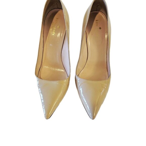 kate spade new york Shoes - Kate Spade New York Beige Leather Pumps Slingback Heels Size 8
